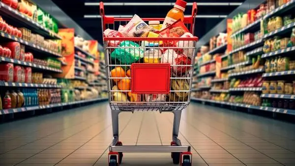 Carro de compras en supermercado